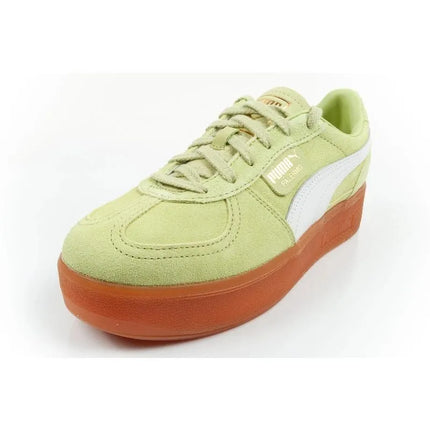 Puma women's shoes sports sneakers Palermo platform fashionable green