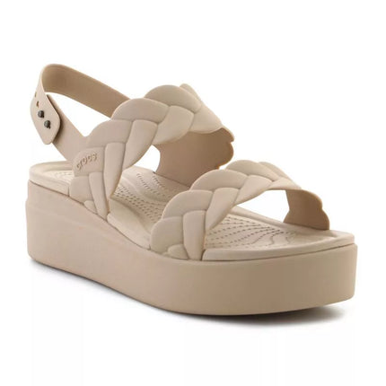 "Crocs Brooklyn Woven Low Wedge W" 209977-212 sandalai