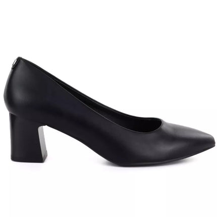 Women's black Sergio Leone PB413 pointed toe pumps