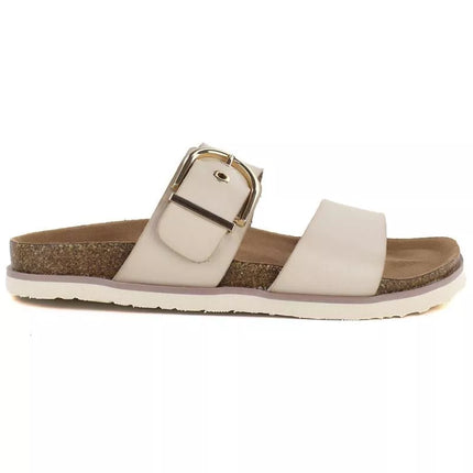 Women's beige flip-flops with buckle Potocki 54325