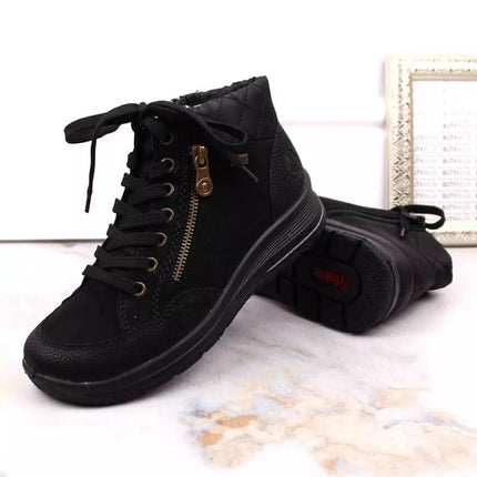 Rieker W RKR567 Waterproof Insulated Leather Ankle Boots