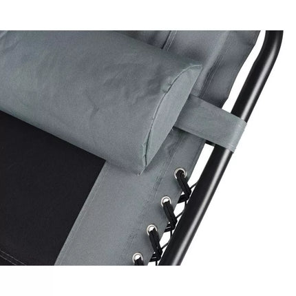 DAUGIAFUNKCINIS SULANKSTOMAS SODOS GULTAS 162X52/65X110CM JUODAS IR PILKAS