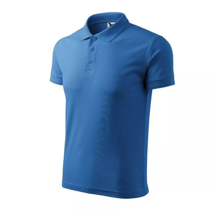 Malfini Pique Polo M MLI-20314 polo marškinėliai (žydros spalvos)