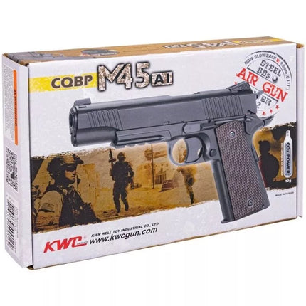 RANGER 1911 M45A1 CQBP air pistol k.4.5BBs 21-shot METAL SLIDE KWC