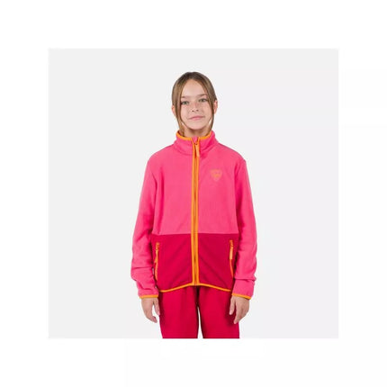 Rossignol Jr Strawpile Fleece Fz Pink Sweatshirt