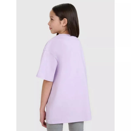 Oversized T-shirt with print for girls 4F 4FJWSS25TTSHF1870-52S