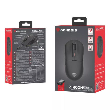 GENESIS NMG-2193 žaidimų pelė, ambidekstrinė, Bluetooth + USB Type-C, optinė, 26000 DPI