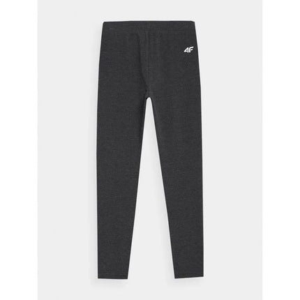 Girls' elastic cotton leggings 4F Junior