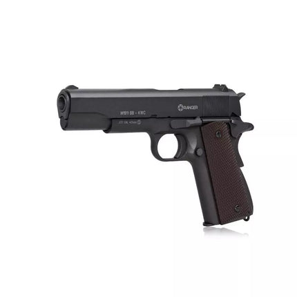 Oro pistoletas RANGER M1911 BB KWC kal. 4.5 mm BB šratai, BLOW BACK, 17 šūvių, VISAS METALINIS, CO2 (AAKCMB760AZB)