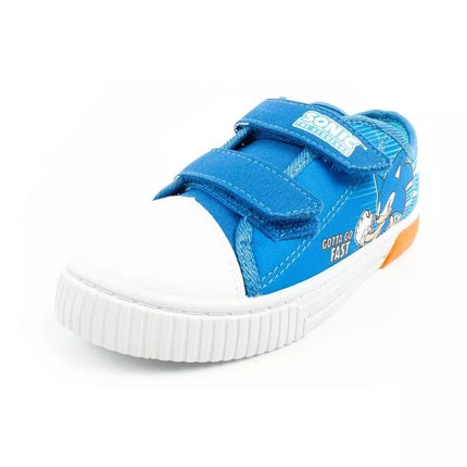 Leomil Sonic vaikiški sportiniai batukai, lengvi kedai su lipukais, mėlynos ir raudonos spalvos