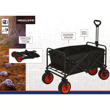 LARGE FOLDABLE TRAVEL AND BEACH STROLLER WITH HANDLE REDCLIFFS