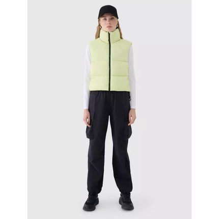 Cropped down vest with synthetic filling for women 4F 4FWSS25TVJAF182-45S