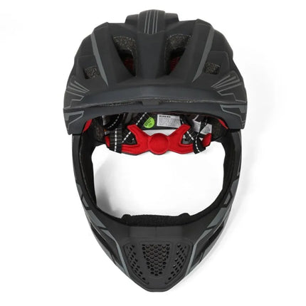 Wozinsky Kids' Full Face Bike Helmet with USB Rear Light S - Gray