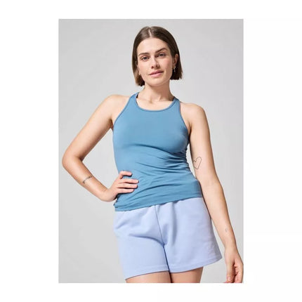 CASALL Essential sportiniai marškinėliai su racerback tipo nugara Mėlyni