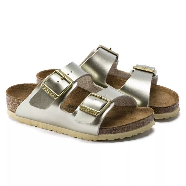 Birkenstock Arizona Kids Birko-Flor Electric Metallic Gold Siauri Basankoms (1014841)