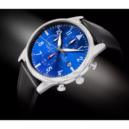 Men's Watch Giewont Chronograph Sapphire Black and Blue GW5630-A3