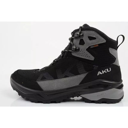 Vyriški trekingo sportiniai batai Adapta Gore-tex odiniai pilki juodi Aku