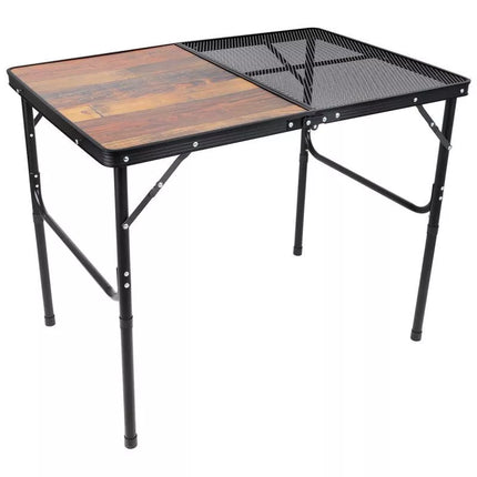SULANKSTOMAS KEMPINGO STALAS 90X60X36-68CM PLIENO TINKLINIS MEDIS