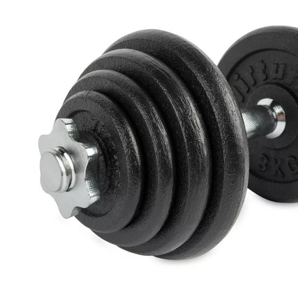 VIRTUFIT REGULIUOJAMŲ PRO HANTELIŲ RINKINYS - ŠTANGOS RINKINYS - KETAUS - 1 X 15 KG