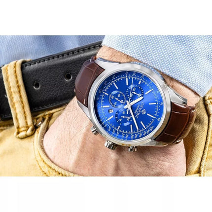 Giewont Chronograph Sapphire Silver Blue Men's Watch GW7650-A5