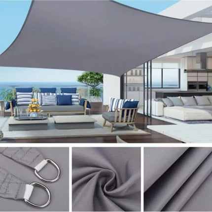 GARDEN SUN SAIL RECTANGULAR 3X2M GRAY