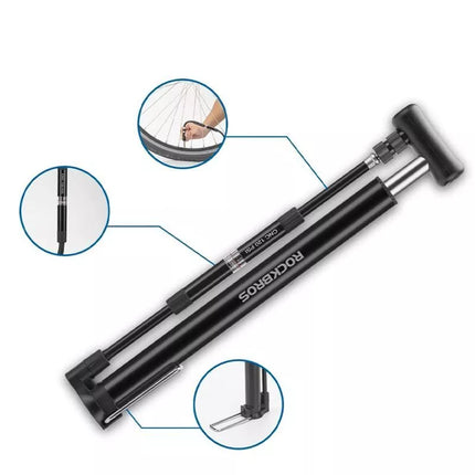 Rockbros 42322821001 floor bicycle pump - black