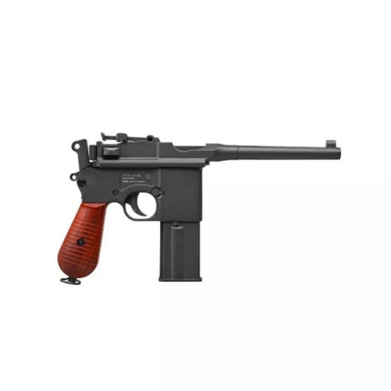 RANGER M712 Broomhandle VISO AUTOMATINIS ATATRAUKIAMOSIOS SISTEMOS orinis pistoletas, 4.5 mm BB, 19 šūvių. KWC