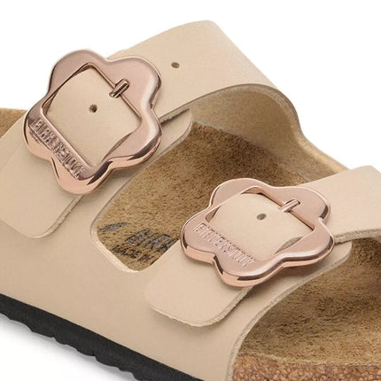 Birkenstock ARIZONA FLOWER BUCKLE VAIKAMS 1030439 SMĖLIO PILIES (standartinis plotis) šlepetės