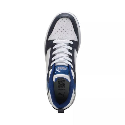 Puma Rebound V6 Lo Mid vaikiški batai balti ir mėlyni 393833 28