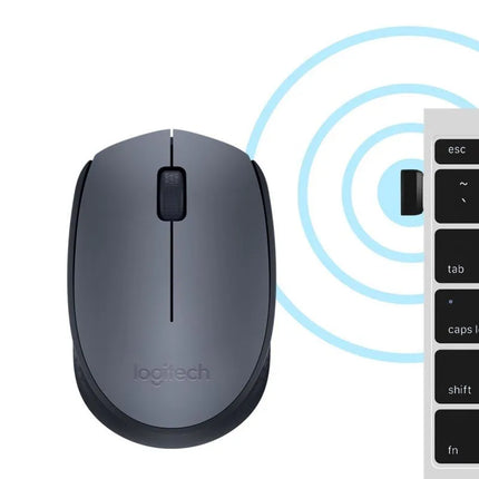 Pelė Logitech M170 910-004642 (optinė; 1000 DPI; pilka)