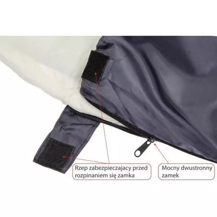 LIGHT TOURIST SLEEPING BAG 200X70CM GREY ENERO CAMP