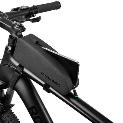 Rockbros AS-019-1 Vandeniui atsparus 1,6 L juodas dviračio rėmo krepšys
