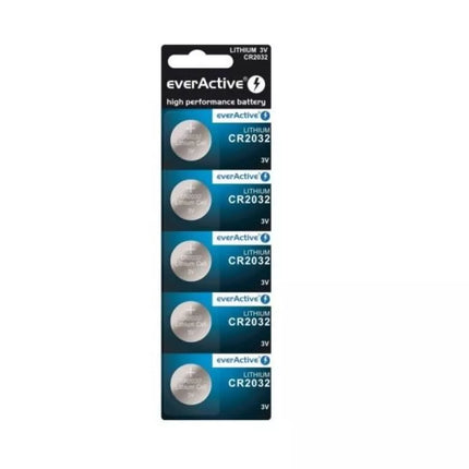 CR2032 everActive baterija, 5 vnt. pakuotė