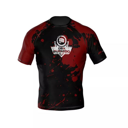 The "Blood" compression Rashguard is made of DBX MORE DRY M material.