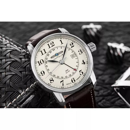 Men's Watch ZEPPELIN LZ127 Graf Zeppelin GMT 7642-5 + BOX