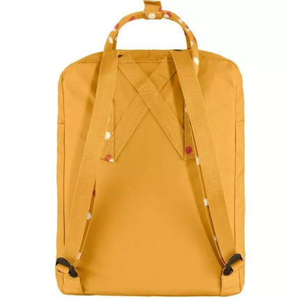 Fjallraven Kanken city backpack - ochre/confetti pattern