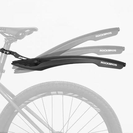 Rockbros DNB8001BK Mudguard with Red LED Light - Black