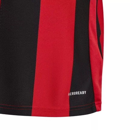 adidas Striped 24 vaikiški marškinėliai, raudoni ir juodi IW2131