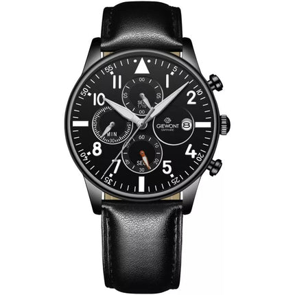 Giewont Chronograph Safyrinis Juodas Vyriškas Laikrodis GW5630-A1