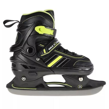 NILS EXTREME NH18191 2IN1 ROLLER SKATES BLACK-LIME SIZE M (34-38) WITH REPLACEABLE HOCKEY BLADE