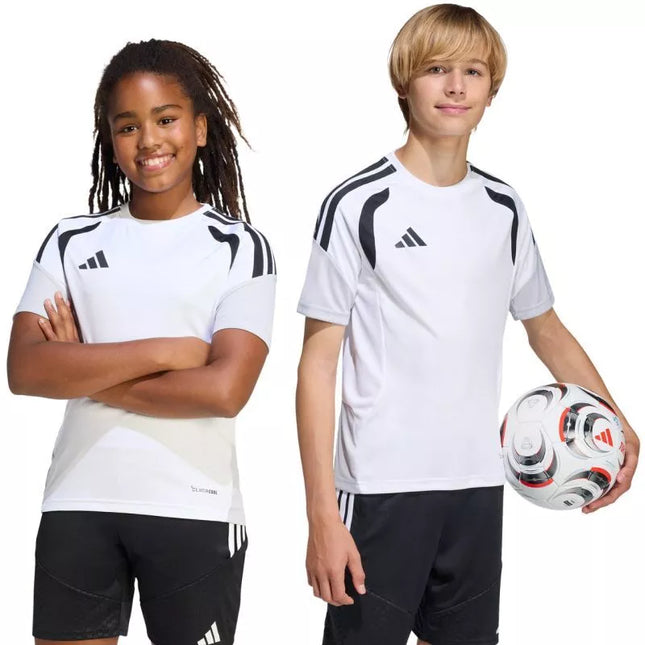 adidas Tiro 26 Varžybų treniruočių marškinėliai vaikams, balti ir juodi, KA7603