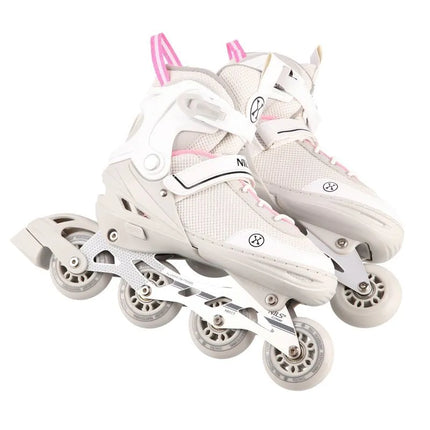 NH18188A 2in1 GREY-PINK SIZE S(29-33) ROLLER SKATING WITH HOCKEY SLIDE NILS EXTREME