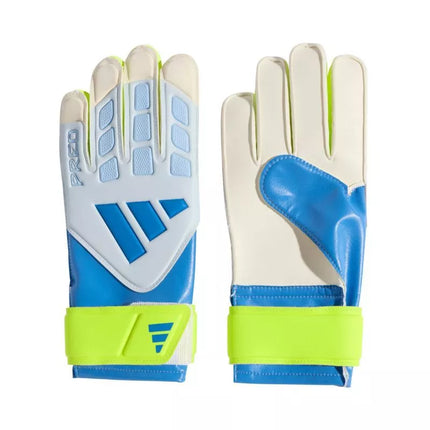 adidas Predator Training Kids' Goalkeeper Gloves White, Yellow, and Blue KA7793