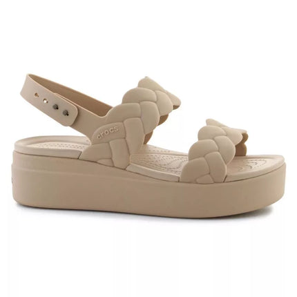 "Crocs Brooklyn Woven Low Wedge W" 209977-212 sandalai