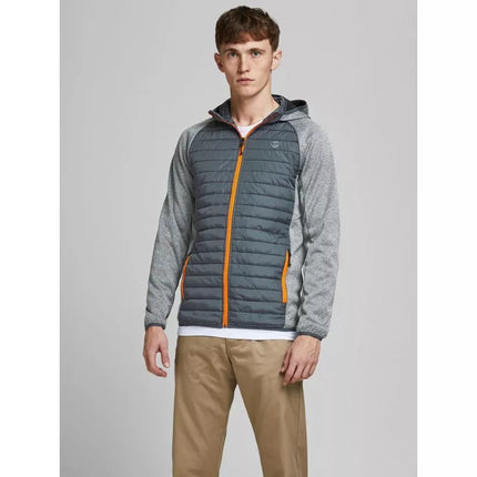 Jack&Jones JJEMULTI QUILTED JACKET 12182242 GREY MELANGE/SET-IN SLE