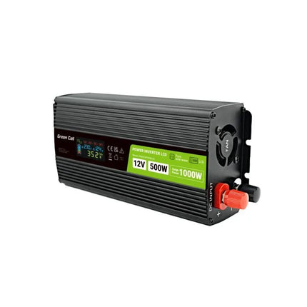 GREEN CELL LCD INVERTER 12V/230V 500W/1000W PURE SINE INVGC12P500LCD