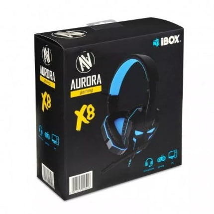 IBOX SHPIX8MV X8 žaidimų ausinės su mikrofonu (juodos)