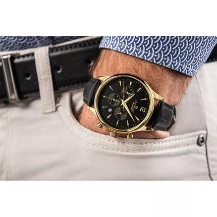Giewont Chronograph Sapphire Black and Gold Men's Watch GW6310-A4
