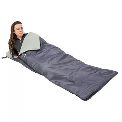 Lengvas turistinis miegmaišis 200x70cm pilkas ENERO CAMP