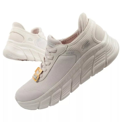 Skechers moteriški sportiniai batai Bobs B Flex SLIP-INS kreminiai patogūs